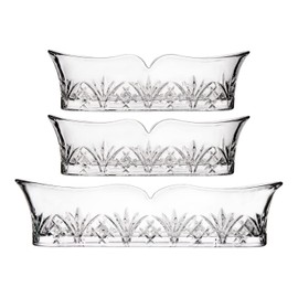 Godinger Fork, Spoon and Knive Glass Cutlery Caddy Organizer, Kitchenware & Storage, Set of 3