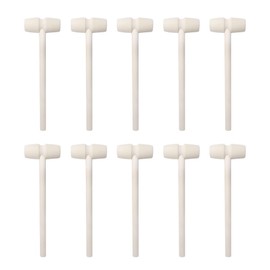 Ieron 10 Pcs Wooden Mini Hammers, Dessert Making Mallet, Craft Making Tool