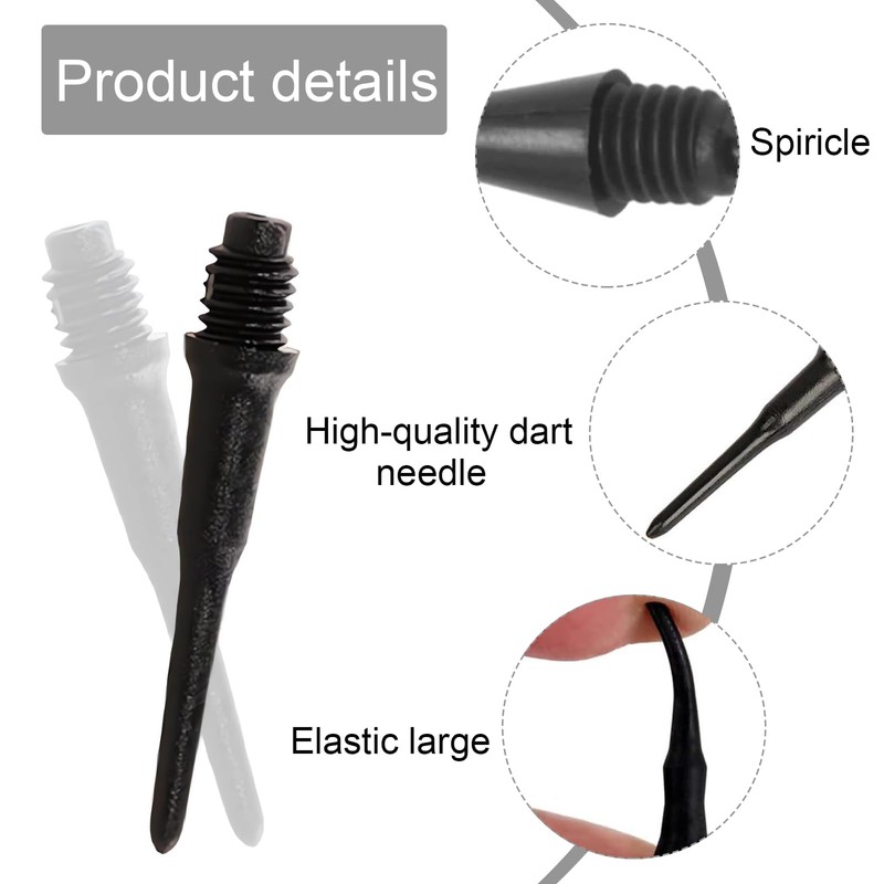 DHWEKU Pack of 100 Dart Tips, Plastic, Premium Soft Dart