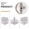GYOFFULL 316442512 Stove Knob White Gas Oven Range Control Assembly