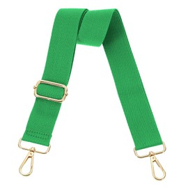 Sourcing Map Green Cotton Wide Shoulder Strap, 3.8cm Adjustable Crossbody Strap for Shoulder Bag Handbag, Light Gold Pull Core Buckle