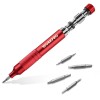 WORKPRO 24-in-1 Precision Screwdriver Multi-Bit Screwdrivers w/S2 Steel Bits Red