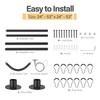 Yampos L Shaped Corner Shower Curtain Rod, 24" - 53"