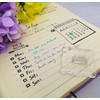Alinacutle Calendario de planificador, sellos transparentes, sellos de papel para