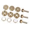 12Pcs Trumpet Accessories Metal Upper and Lower Covers Buttons Connecting