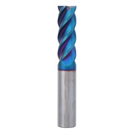 NanO Coated HRC65° Milling Cutter Tungsten Steel 4 Flutes Flat Head CNC End Mill 16x45x16Dx100L