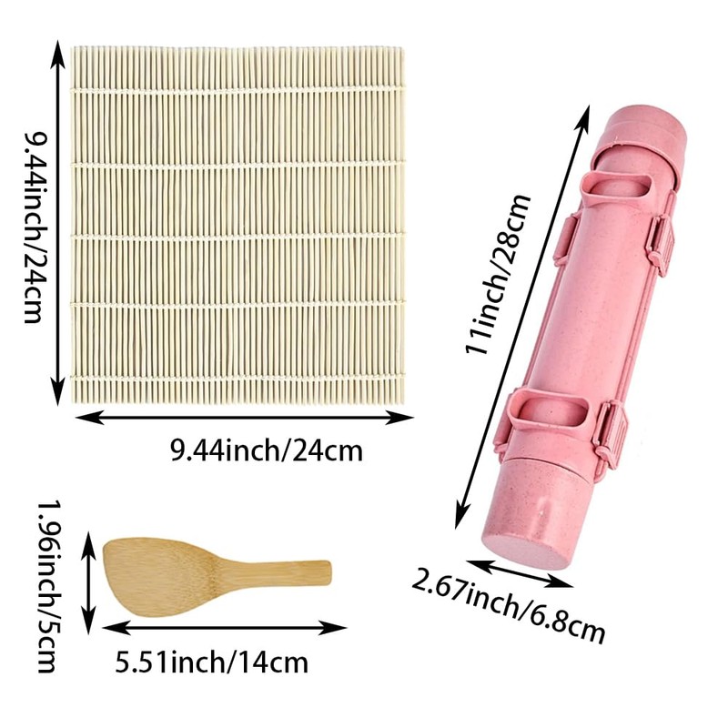 3 in 1 Sushi Making Kit,Sushi Bazooka with Sushi Rolling