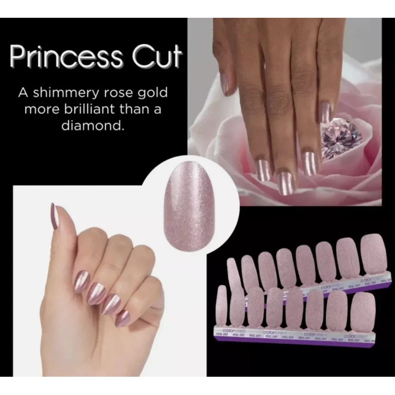 Color Street Nail Polish Strips~ Princess Cut ~Rose Gold Shimmer