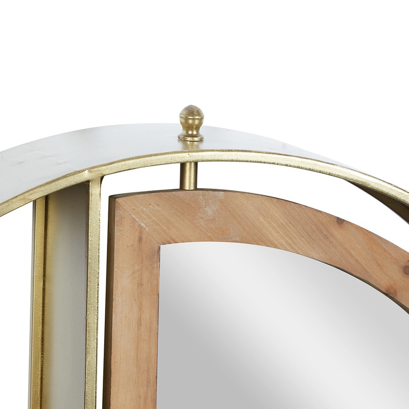 Deco 79 Wall Shelf, 28"L x 5"W x 27"H, Gold