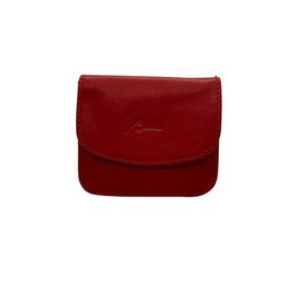 Belini, Monedero de Piel, Porta monedas de Piel, Monedero con 2 ranuras para tarjetas, Monedero para Hombre y Mujer, Monedero con Tarjetero (Rojo)
