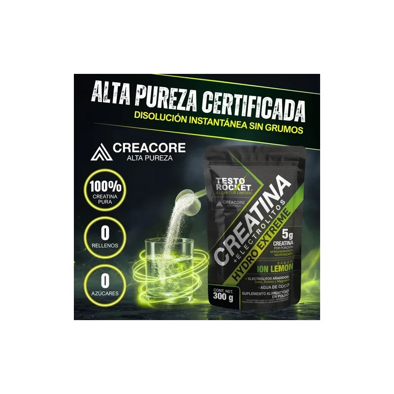 Creatina Electrolitos, Vitaminas Testo Rocket