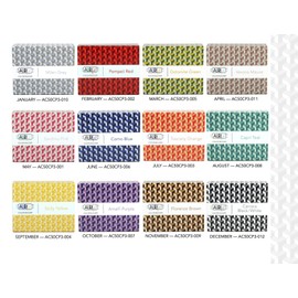 AURIFIL Color Builder May 2020 Pink 100% Cotton Mako 50wt 3 Spools (1300m Each): 2410+2425+2530