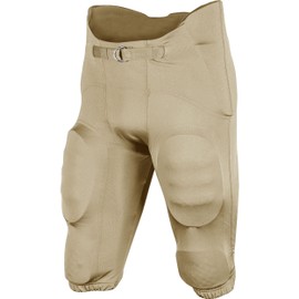 CHAMPRO Boys' Terminator 2 Integrated Youth Football Pants with Built-in Pads, Vegas Gold, Medium