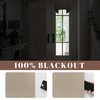 StangH 100% Blackout French Door Linen Curtain, Tricia Tie Up