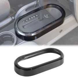 Car Gear Shift Panel Frame Cover Trim Interior Accessories for Jeep Wrangler JK JKU Rubicon Sahara Sport 2/4 Door 2007-2010 (Carbon Fiber Grain)