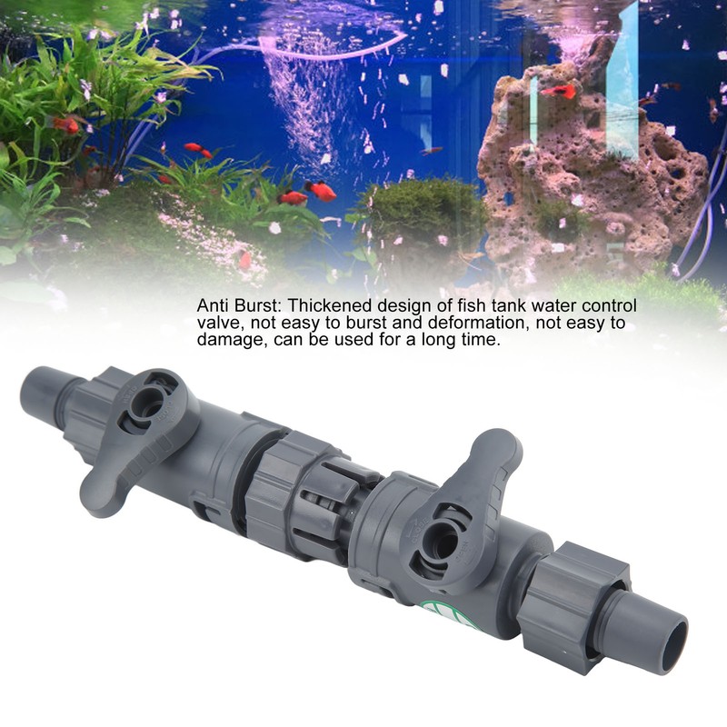 Aquarium Water Control Connector Double Valve Leakage Proof Quick Release