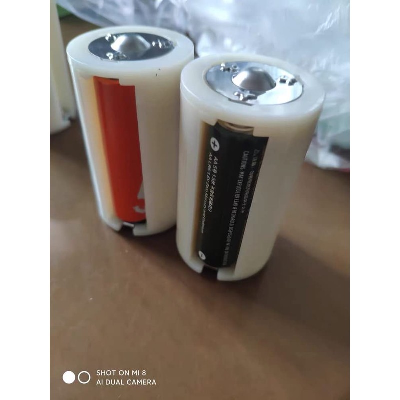 Fielect 5 pcs AA to D Size Series Connection Battery