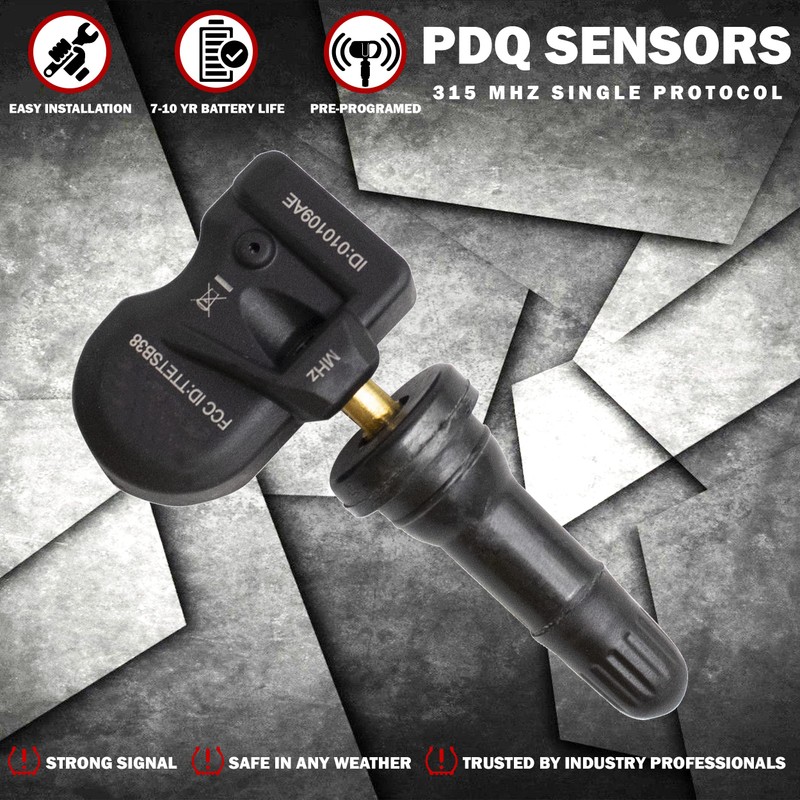 PDQ TPMS 433MHZ - Sensor de presión de neumáticos, paquete