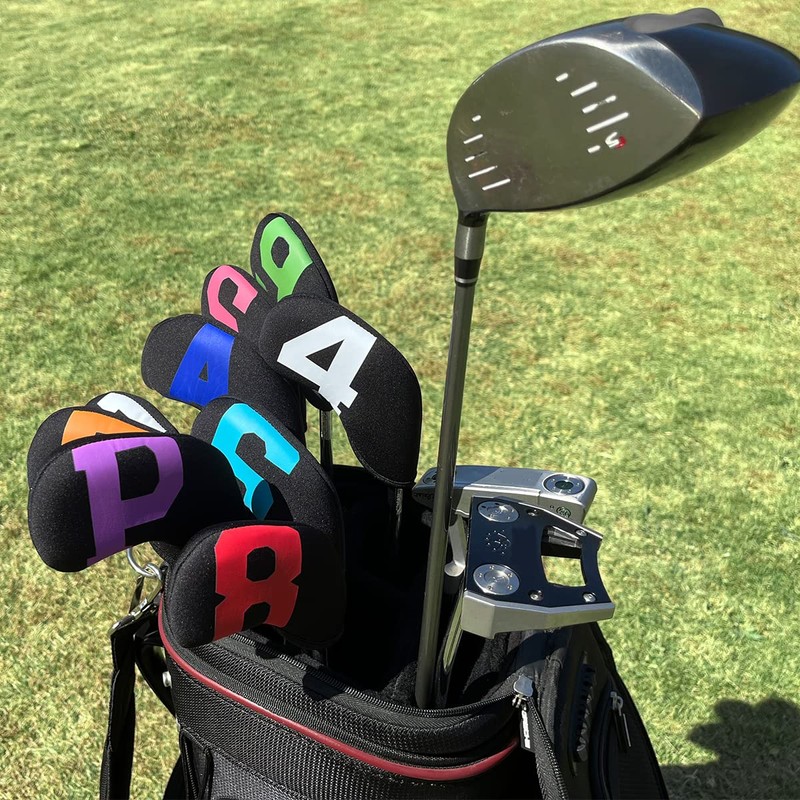 Golf Iron Covers Set for Irons Neoprene Colorful Counted Iron