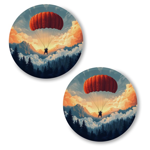 Skydiving Pin Button 2.25 inch 2-Pack – Pinback Button for