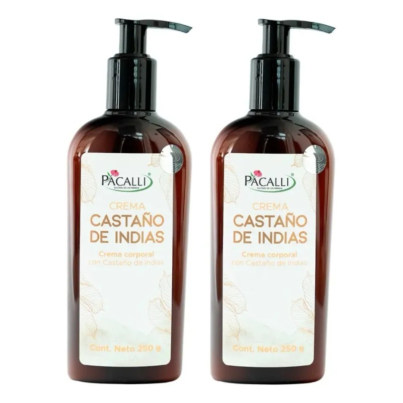 Crema Castaño De Indias 2 Pack Pacalli 250g Piernas Y