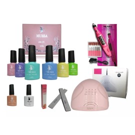 Mussa Kit Gel 6 Pzs + Lampara 48w+ Pulidor+ Base+ Top+aceite+limas