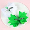 St. Patrick Baby Hairpin Hair Clips Bowknot Green Clover Ribbon