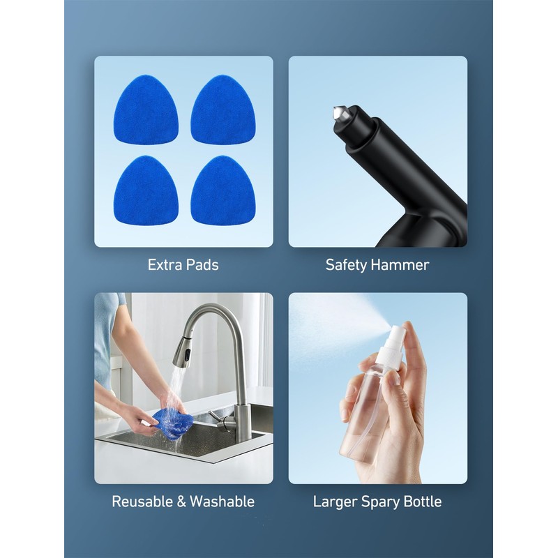 AstroAI Car Windshield Cleaner Tool, Window Cleaning Kit with 41in