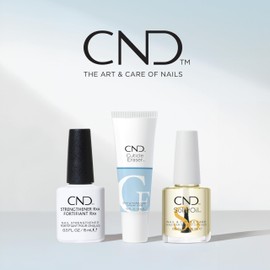 CND Triple C Kit – Nail Strengthener, Cuticle Cream & Cuticle Oil for Nails - Strengthener RXx, Cuticle Eraser & SolarOil - 3-Piece Nail Treatment for Weak and Damaged Nails and Cuticle Care
