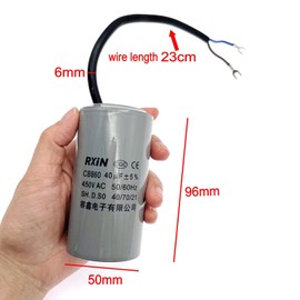 JZK CBB60 40uF 450V AC Capacitor - Motor Start & Run, 50/60Hz, 25/70/21