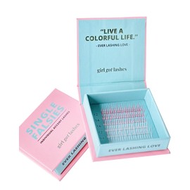 GirlGotLashes Accent Lashes Everlashing Love Handmade Eyelash Extensions with Colour Accents Individual Eyelashes Vegan