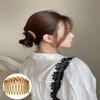 LimCryspp 12-Piece French Small Hair Comb, Plastic-Toothed Decorated Hair Clip