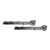 ERPART 2 x (Pair/Set) Turbo TURBOCHARGED Aluminum Emblems Badges for