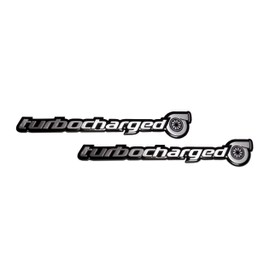 ERPART 2 x (Pair/Set) Turbo TURBOCHARGED Aluminum Emblems Badges for GMC Typhoon Syclone Buick GNX Regal T-Type TTA
