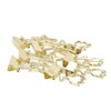 30pcs Gold Binder Clips Flower Shape Pentagonal Heart Shape Electroplating