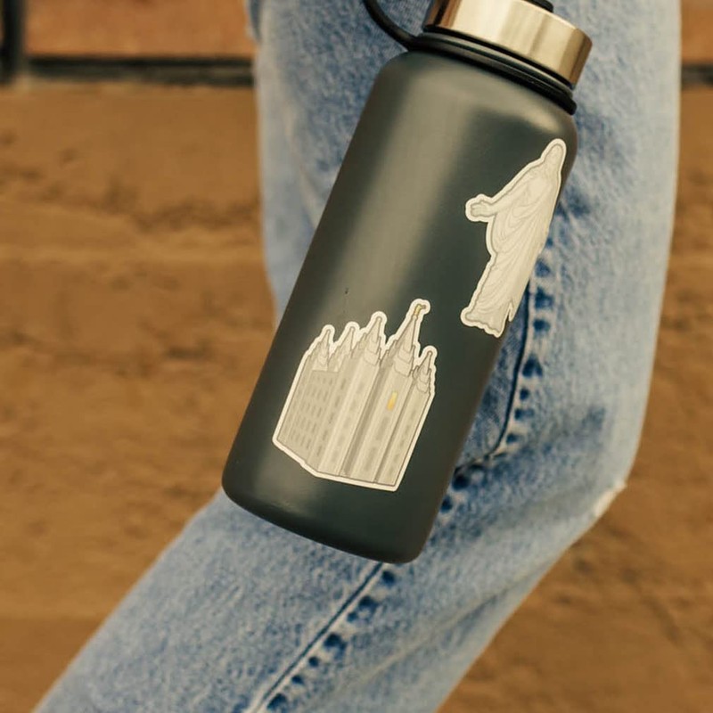 Salt Lake Temple Vinyl Waterproof LDS Sticker for Laptop or