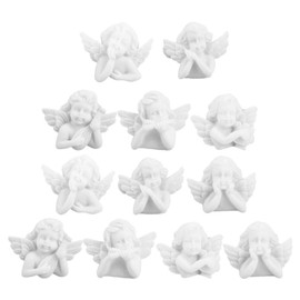 Milisten 30 x Angel Charms, Small Cherub Angel Miniatures, Resin Flatback Embellishments, Angel Figure, DIY Jewellery, Phone Shell Making Material (Mixed Style)
