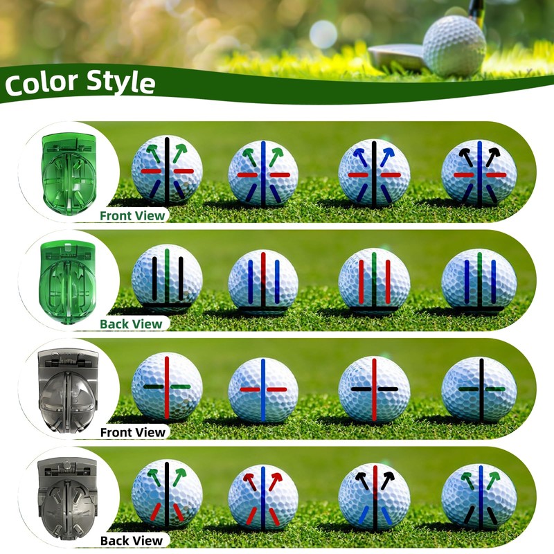 HIFQUI Precision Golf Ball Marker with Carry Case, 2 Golf