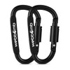 WEBBOMB® Pack of 2 Carabiner Hooks with Screw Cap, 80