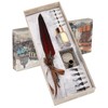 Feather Pen Set Vintage Creativity Ink Carving Writing Suit for
