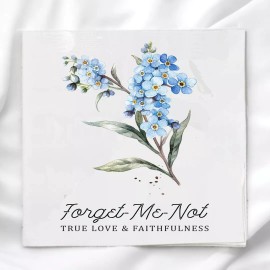 SH Fabric Forget Me Not Flower Fabric Panel Quilt Block for quilting crafting VFQ74967 - 12x12 inches