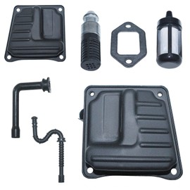Mtanlo Exhaust Muffler For Stihl MS440 MS460 044 046 w Front Cover Fuel Oil Filter Line , Exhaust Muffler, Muffler Front Cover, Muffler Gasket, Fuel Filter, Fuel Line, Oil Filter, Oil Line