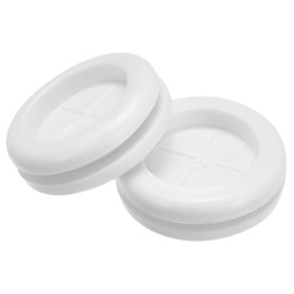 TA-VIGOR 10Pcs Round Rubber Grommets, 22mm Double-Sided Rubber Hole Plug Electrical Wire Gaskets, White Rubber Hole Synthetic Rubber Plug for Wire, Cable and Plugs Protection