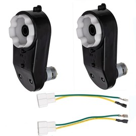 2Pcs 12 Volt RS390 16000RPM Gearbox with DC Motor for Power Wheels 12V Motor for Best Choice Wrangler SUV Kids' Electric Vehicles Replace Parts