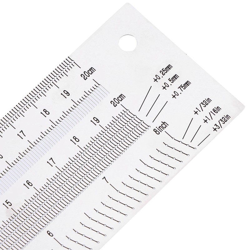 Ultra Precision Marking Ruler Stainless Steel Woodworking Scribing Ruler Gauging