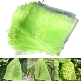 MAILEKT Grape Protection Bags 40 x 30 cm, Pack of 50 Grape Protective Bags, Fruit Protective Bag, Grape Protective Bag for Protecting Grapes from Cherry Vinegar Flies, Wasps and Birds