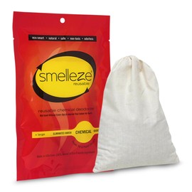 SMELLEZE Reusable Chemical Odor Eliminator Deodorizer Pouch, Chemical Smell Remover for Houses, Furniture, Cars, Offices, Businesses & Products, 150 Sq. Ft. Coverage