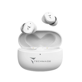 TECHMADE Bluetooth Headphones K111, Bluetooth Headphones with Microphone, Stereo In-Ear Wireless Headphones, Wireless Sports Headphones with Charging Box, Touch Control for iOS, Android, Smartphone,