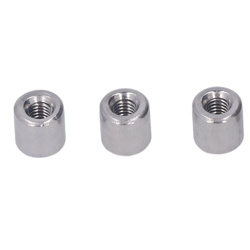 50Pcs Coupling Nut Round M4 Stainless Steel Rod Connector Nut