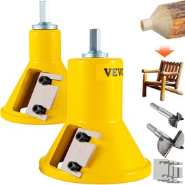 Tenon Cutter, 1"/25.4mm & 2"/50.8mm Diameter, with Dual Straight Blades & Button Screws Home Master Kit, Premium Aluminum & Steel Log Furniture Cutter, Commercial Beginner’s Tool for Home DIY